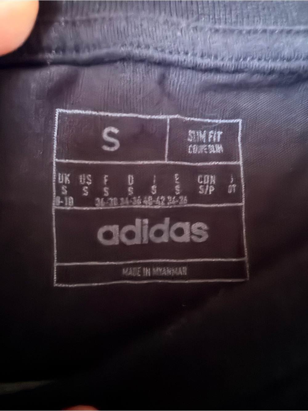 adidas Black Short Sleeve Tee with White Shoulder Stripes - Picture 2 of 2